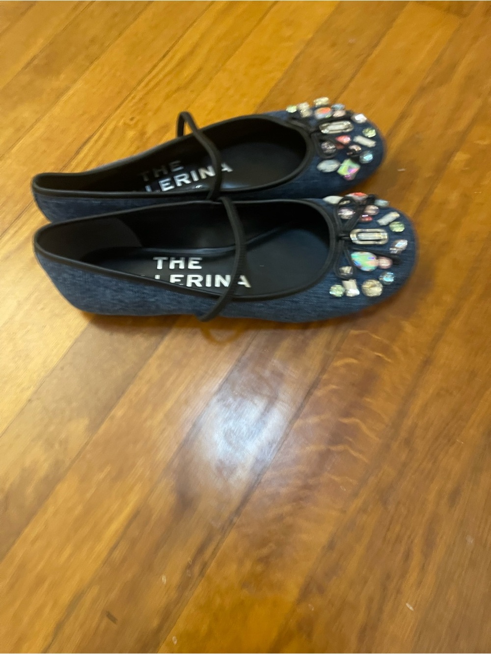 Marc Jacobs Navy Jeweled Mary Jane Flats - Picture 4 of 7